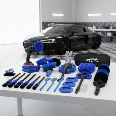 #ad Car Detailing Kit 26 Pcs Auto Interior Exterior Wheel Brushes Car Wash Equipment $48.49