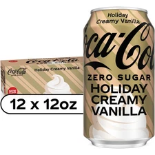 NEW Coca-Cola Zero Sugar Creamy Vanilla Holiday Edition Soda 12 fl oz  36 Cans