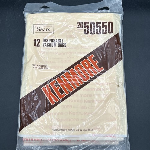 Vintage Sears Kenmore Disposable Vacuum Bags Pack of 12, 20 50550 - 第 1/5 張圖片