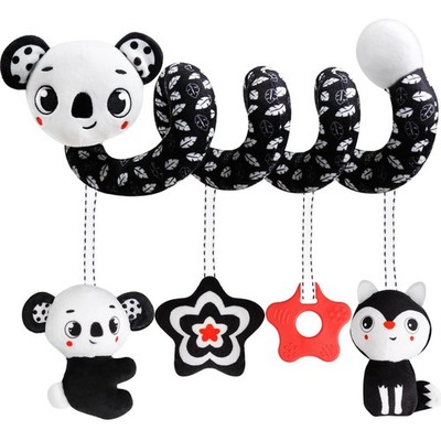 GKDOMS Baby Carseat Toy Black & White Rattle Spiral Hanging Medium,