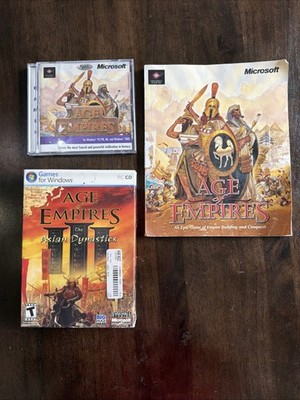 Age of Empires Lot PC CD-ROM Game Windows Smart Saver 2001 With Guide And III