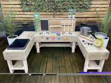 Quality Personalised Children’s Outdoor Mud Kitchen With Free Apron & Recipes