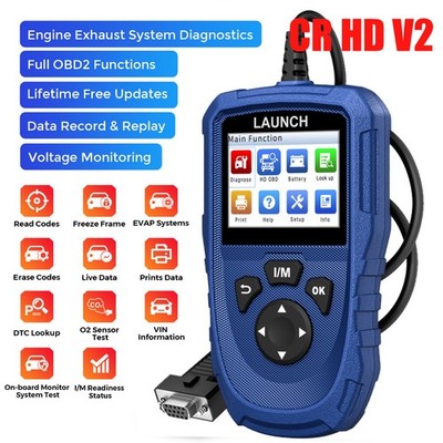 LAUNCH CR HD V2 Heavy Duty Truck Scanner LKW Diagnosegerät 2 IN 1 Code Reader DE