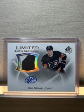 2021-22 SP Authentic Limited Material 05/50 Cam Atkinson #LAM-CA Auto 11jd