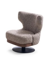 Sessel Drehsessel Modern Braun Edel Luxus Design Polster Wohnzimmer