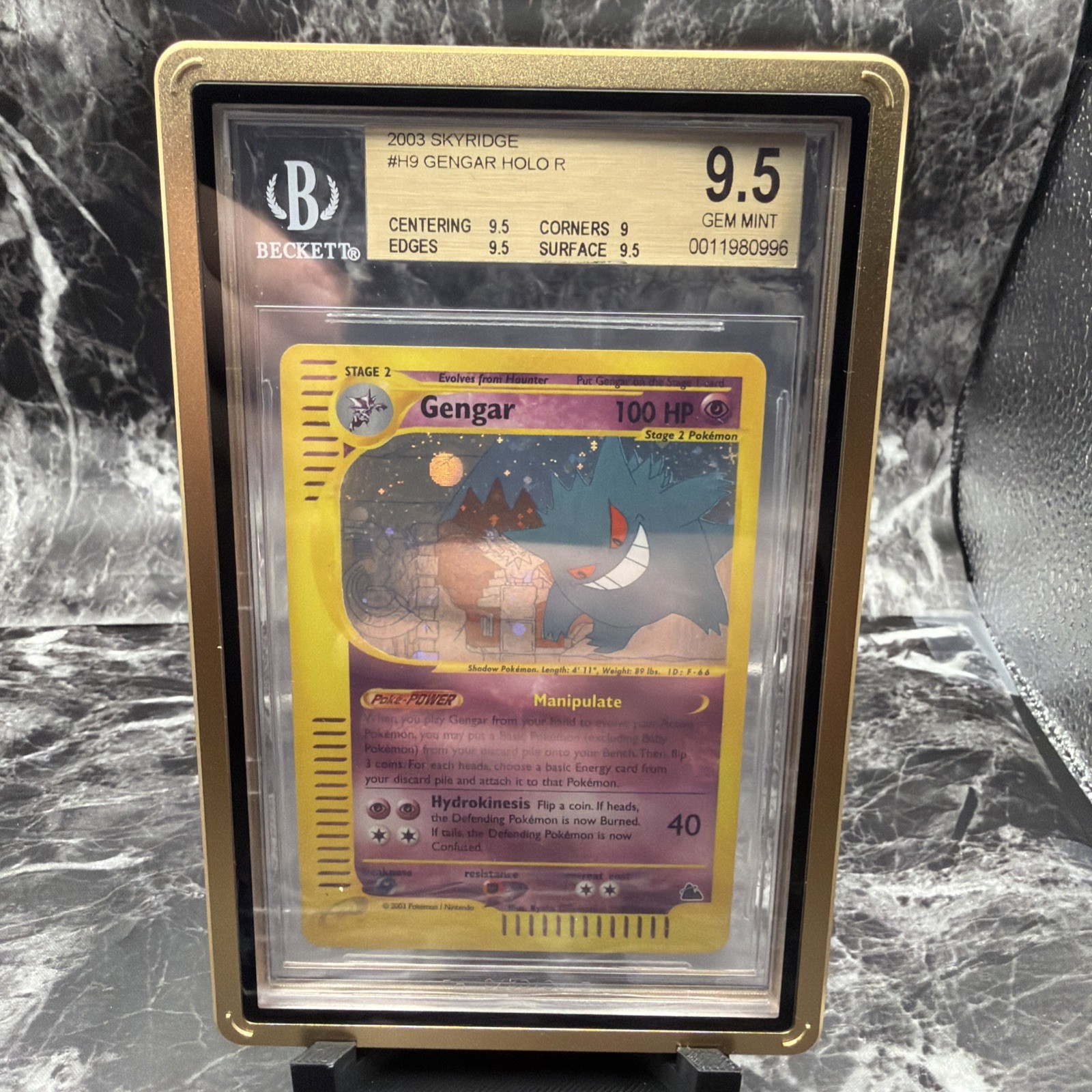 2003 POKEMON SKYRIDGE HOLO #H9 GENGAR BGS 9.5 Orb