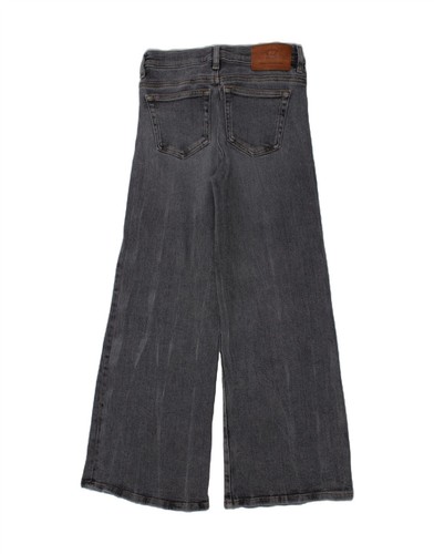 DIESEL Girls Wide Leg Jeans 9-10 Years W26 L27 Grey Cotton Classic CB01 - Foto 2 di 4
