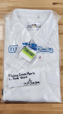 NEW: Flying Cross Long Sleeve White Button Uniform Shirt - Size: 17.5- 38/39