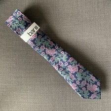 Bar III Men's Slim Skinny Neck Tie Blue/Pink Rose Cloak Floral 2.5" Width 55