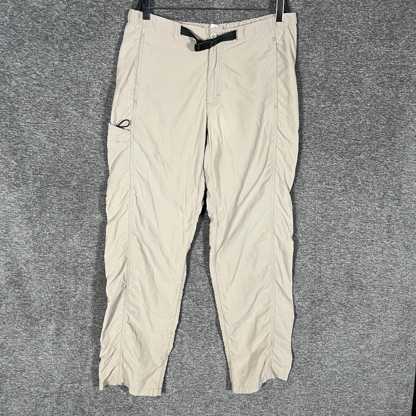 Patagonia Gi II Pants Mens Small Beige Nylon Rain Hiking Zip Pockets Trail