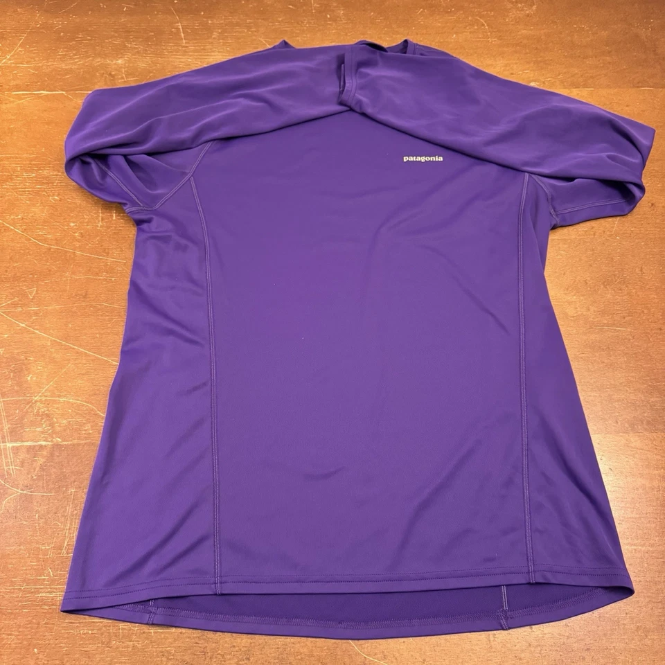 Camisa Patagonia Para Hombre Grande Púrpura Capilene Capa Base Manga Larga Correr Foto 2 de 4