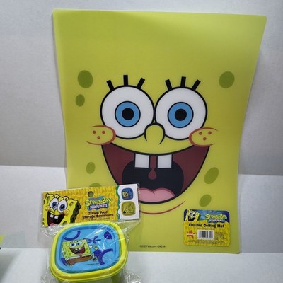 SpongeBob SquarePants Kitchen Themed Chopping Mat/ Container Set 13oz and 7.5oz