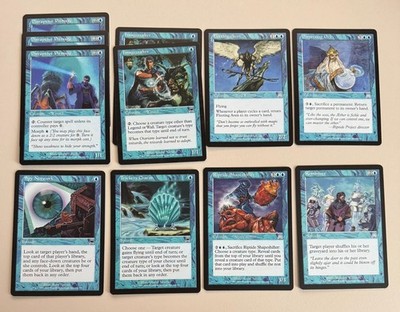 11x Blue 4x Uncommon + 7x C - MTG - Onslaught -  2002 NM zB Riptide Shapeshifter