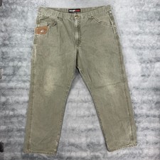 Wrangler Riggs Workwear Pants Mens 40x30 Green Ripstop Carpenter 103W045LD