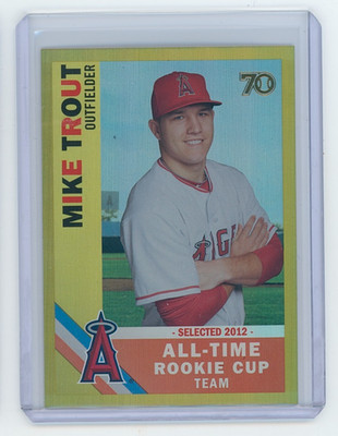 2021 Topps Mike Trout All-Time Rookie Cup Team Gold Foil 46/50