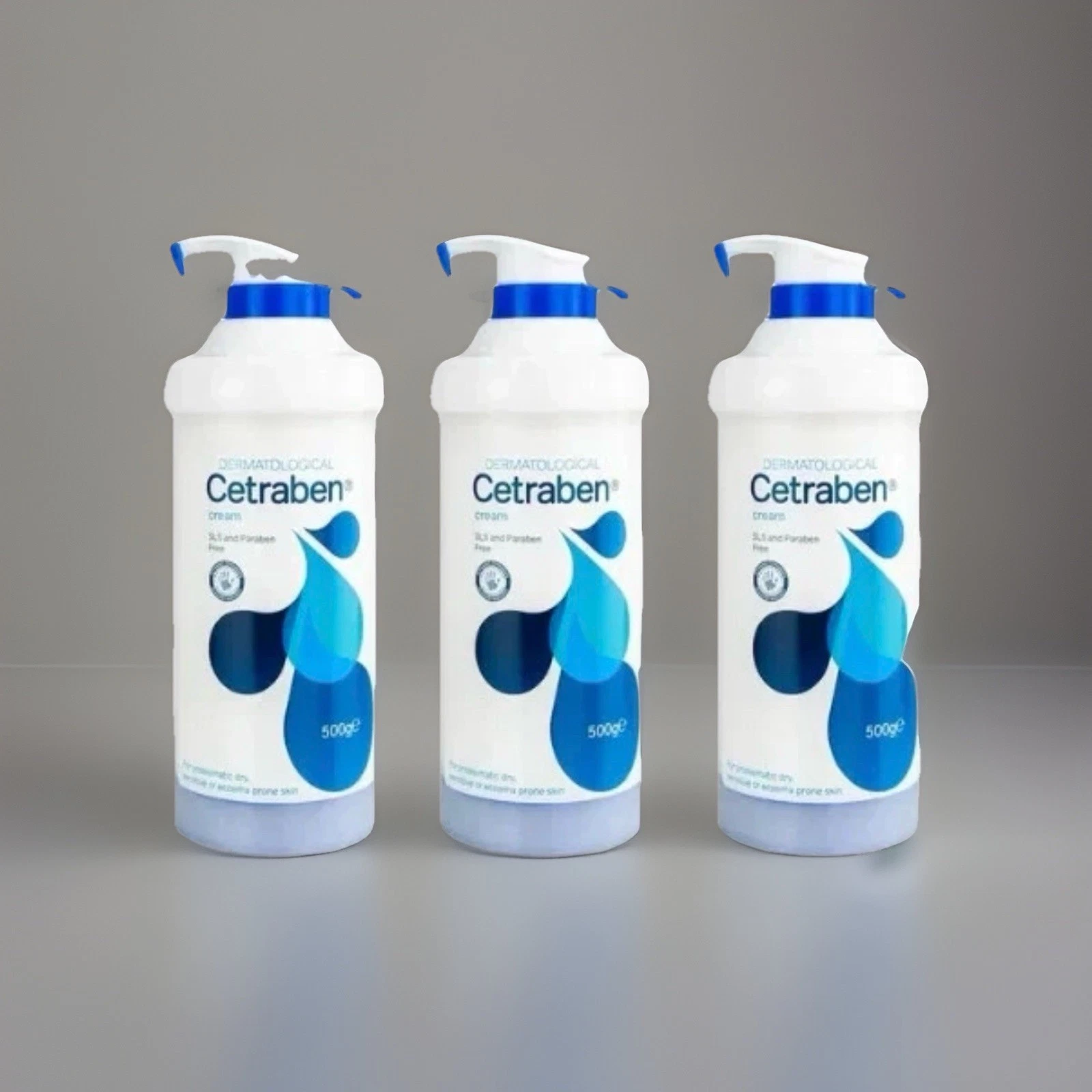 Cetraben Emollient Cream Pump Dispenser 500g x3
