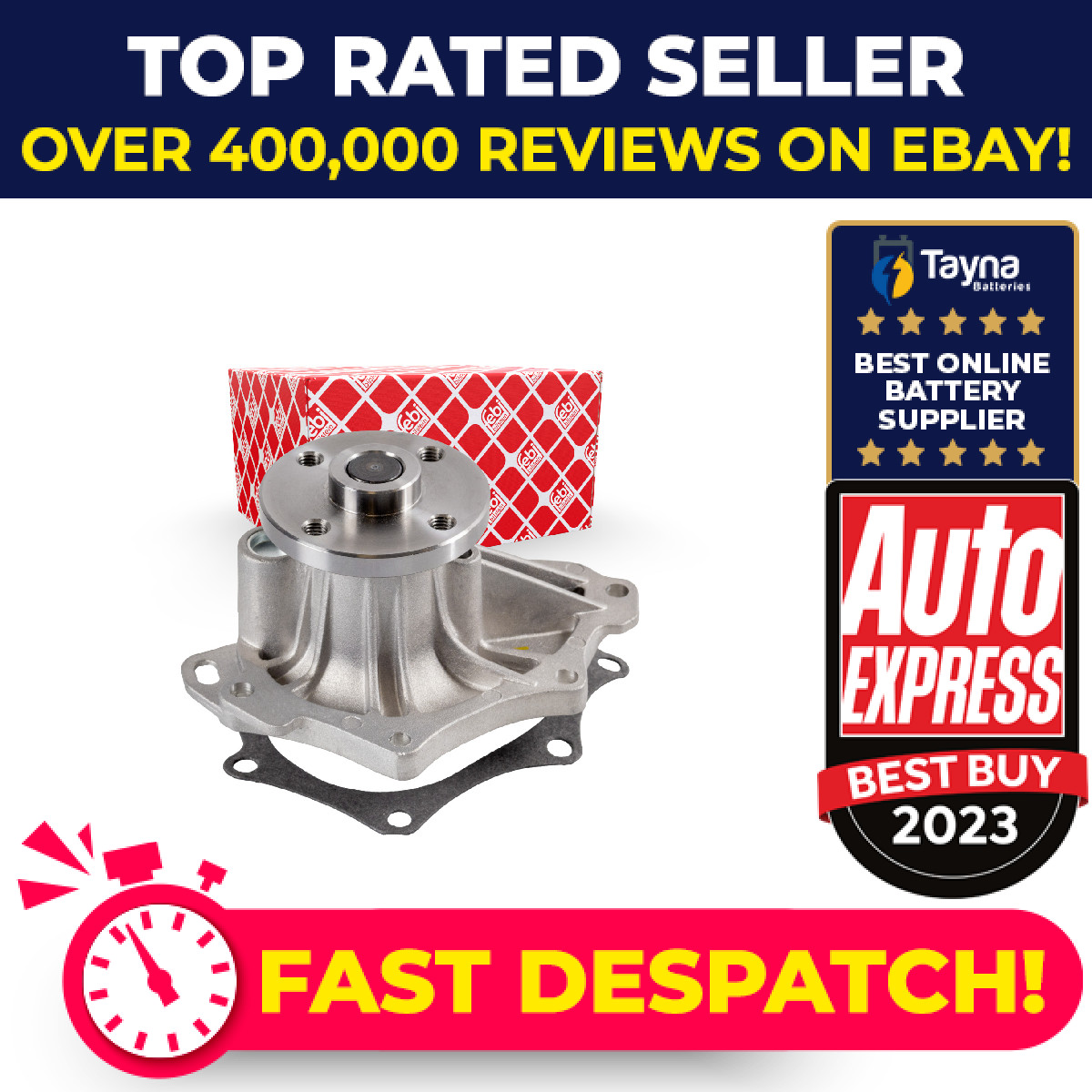 Water Pump fits TOYOTA CAMRY ACV40, V3 2.4 01 to 11 2AZ-FE Coolant 161000H010