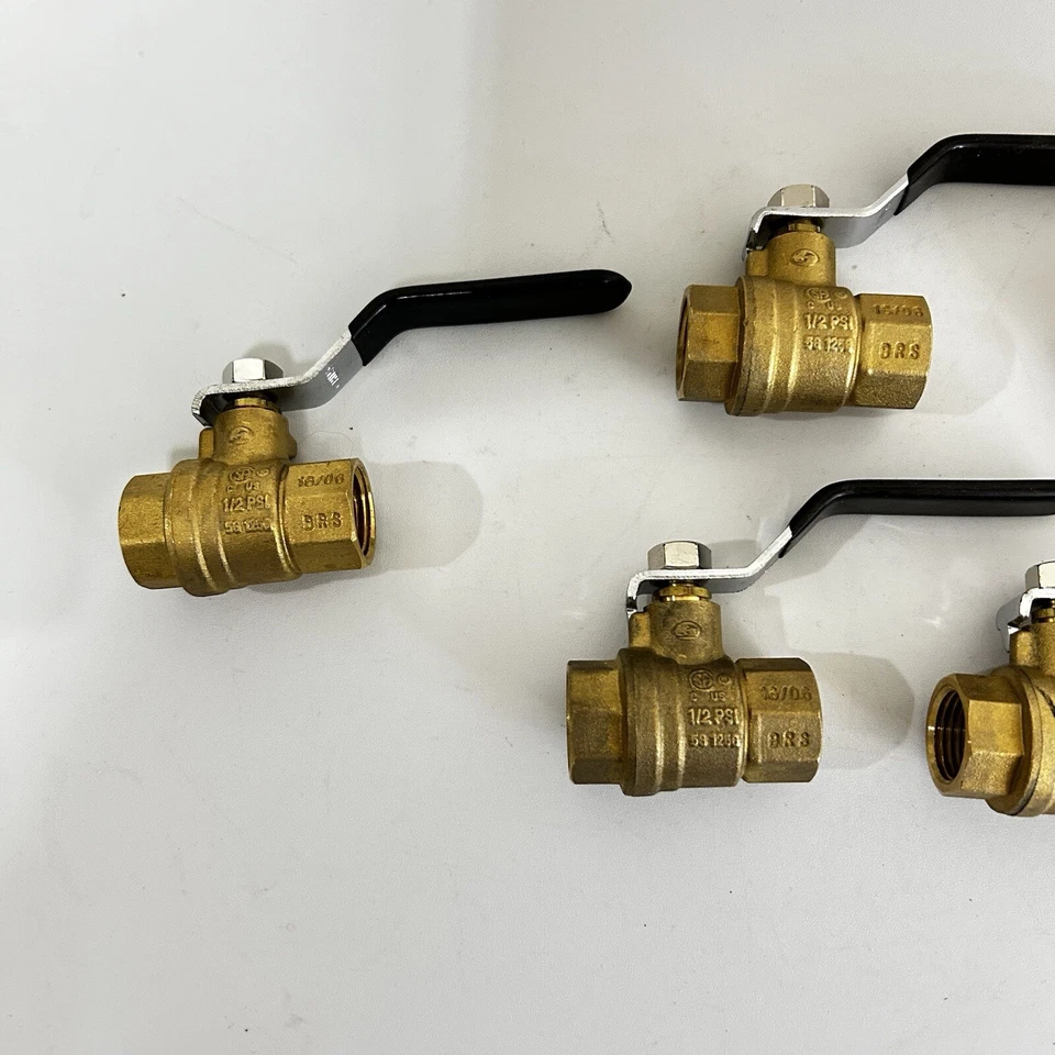 LOTE DE 9 VÁLVULAS DE BOLA UBV 1/2” NPT LATÓN ROSCADO BRONCE 600 CWP 150 SWP 250 PSI Foto 2 de 4
