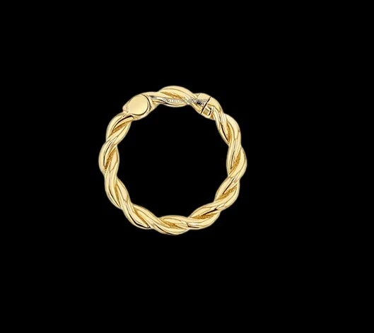 Designer Round Twited Silver Enhancer Lock Clasp,Handmade Clasp Jewelry,Gift - Image 4 of 4