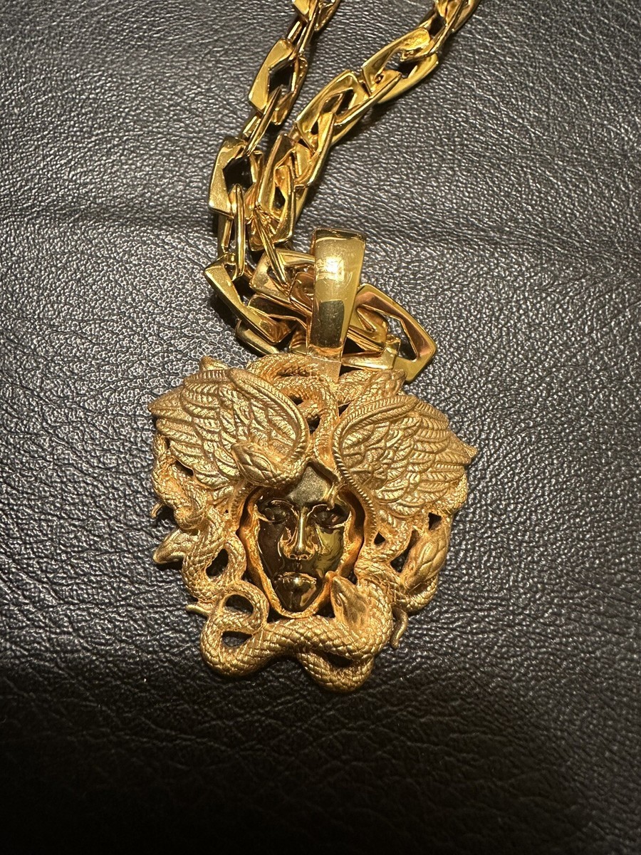 【関税込み】Versace ゴールド 'La Medusa' Crystal ネックレス Crystal La Medusa Necklace Gold,White | VERSACE US