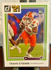 Travis Etienne 2021 Chronicles Draft Donruss Retro RC #42 Jaguars PINK Parallel