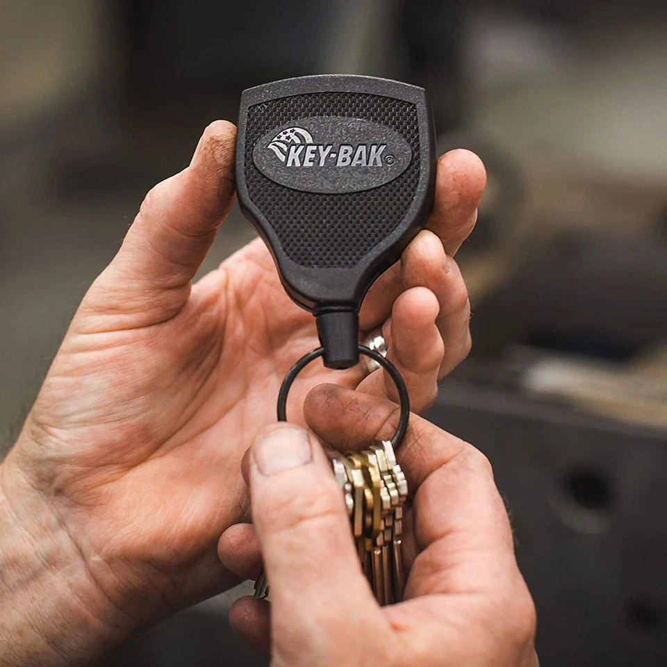 KEY-BAK SUPER48 Locking Retractable Keychain, Steel Belt Clip, Made in the USA - Image 3 of 4
