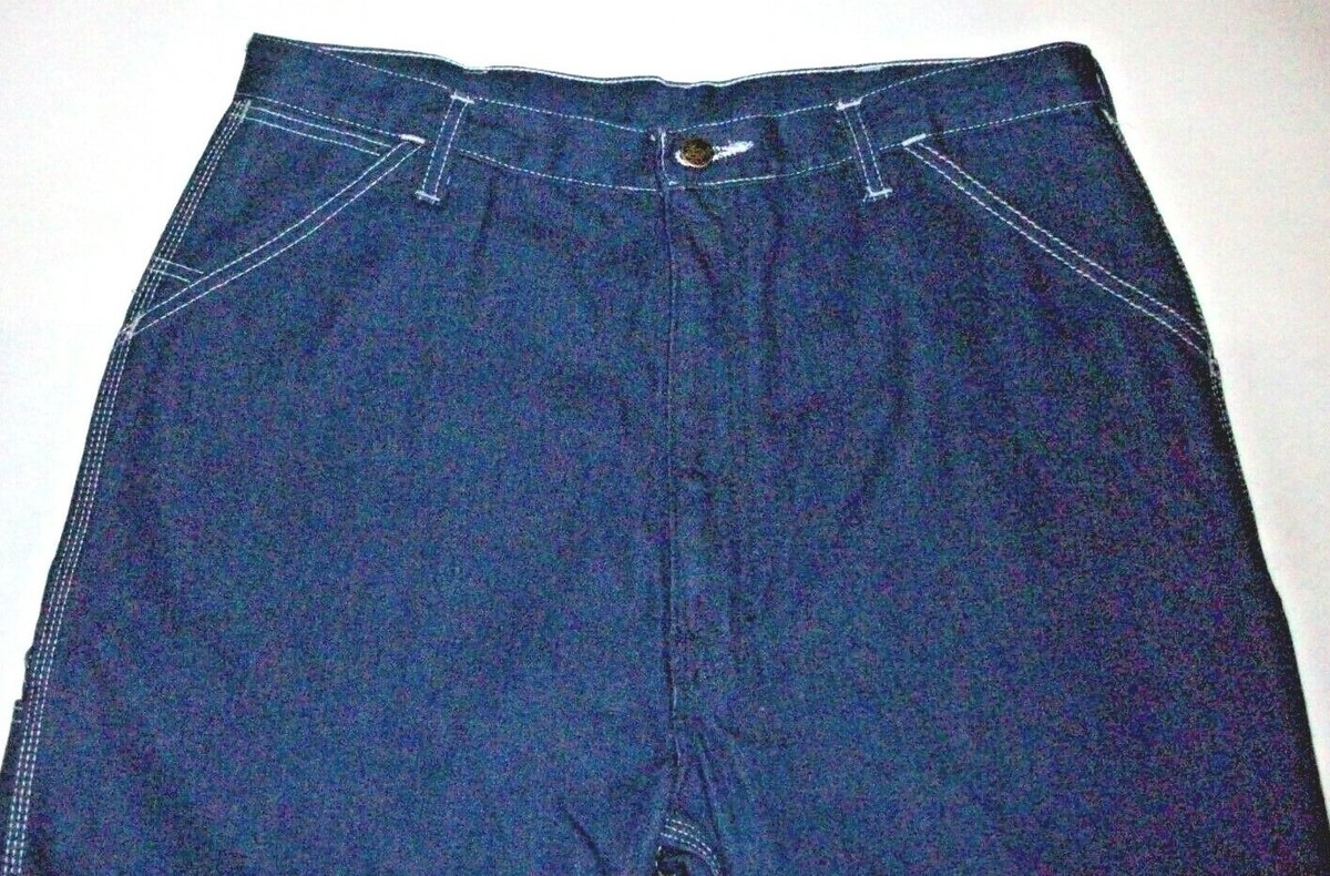 Mens 37 x 29 1/4 Roebucks Carpenter Painter JEANS Dark Wash