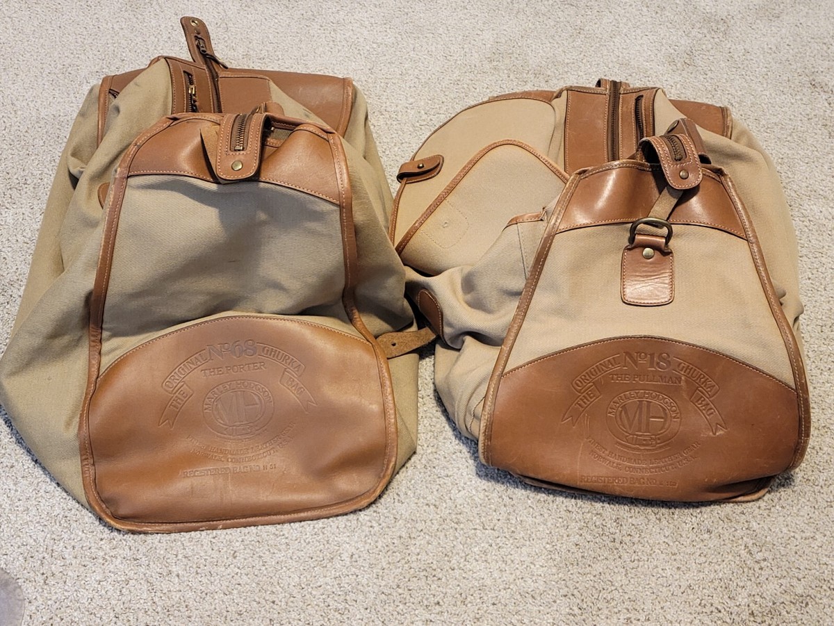 MARLEY HODGSON No.18 GHURKA トラベルバッグ GHURKA “THE TRAVELER 1” Tan Canvas Carry-on Suitcase Safari
