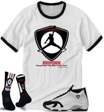 We Will Fit shirt to match Jordan 14 Black toe Ferrari