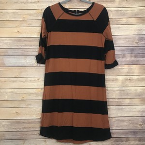 orange and black striped dress
