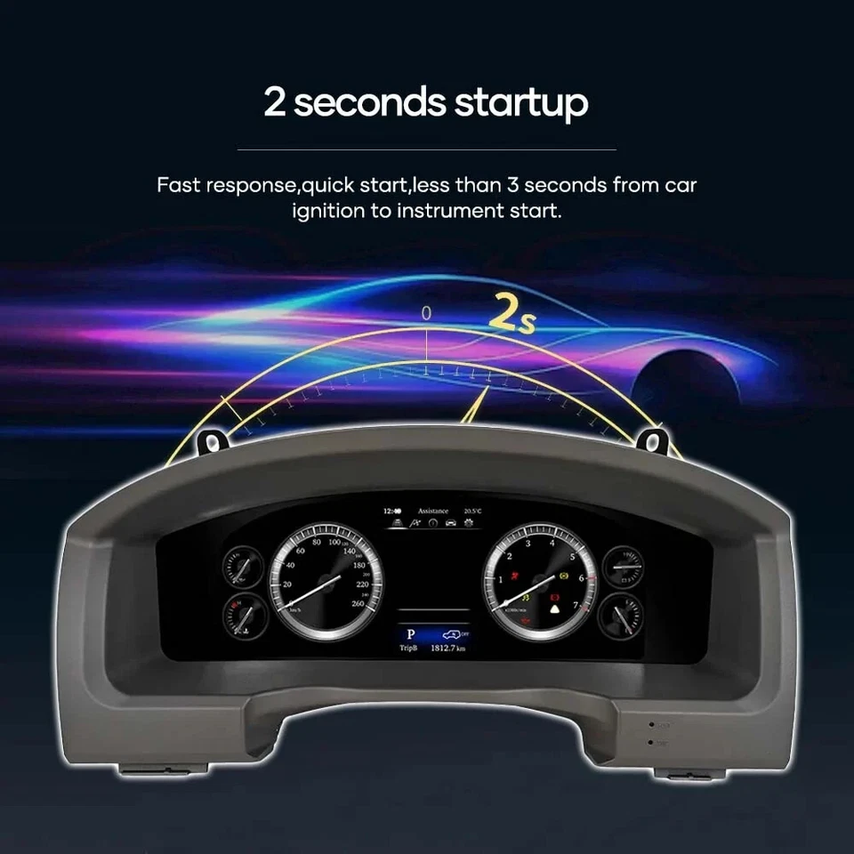 For Toyota Land Cruiser 2008-2022 LCD Cluster Speedometer Car Digital Instrument Foto 4 de 4
