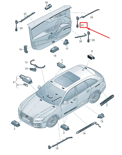 NEU AUDI A4 AVANT B9 LED-MODUL VORNE TÜR 8W0947355S ORIGINAL - Bild 9 von 10