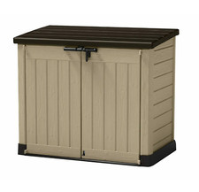 Wheelie Bin Storage Box Outdoor Plastic Garden Storage Shed Utility Cabinet Cupb