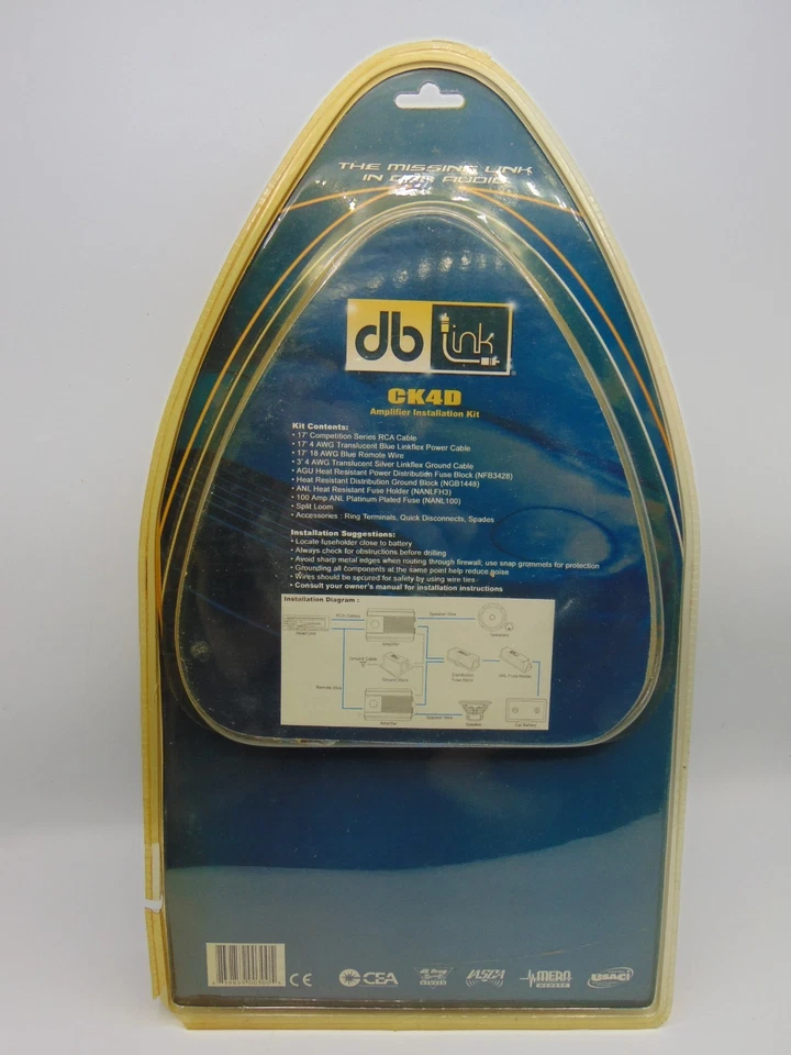 Db Link 4-gauge Competition Series Amplifier 2000 Watts Installation Kit CK4D - Image 3 of 4