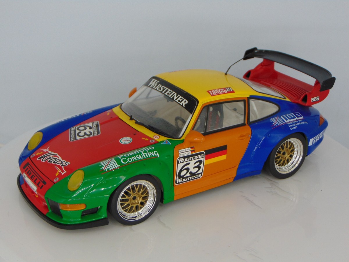 UT MODELS 1997 MULLER / TRUNK #63 PORSCHE 911 GT2 WARSTEINER RACE