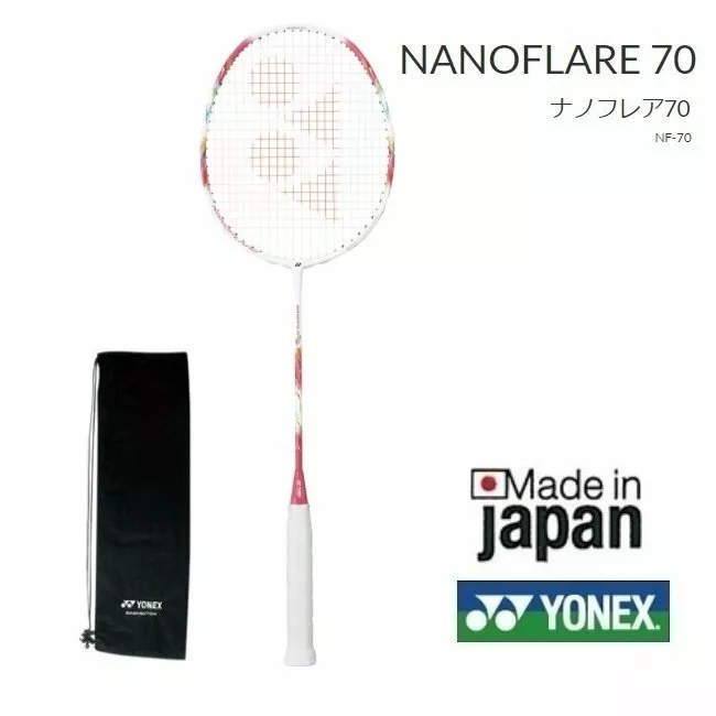 Yonex NANOFLARE 70 4UG5 Badminton Racquet NF-70 Coral Pink Racket without String