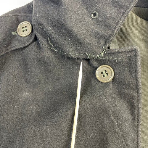 Vintage Military Army Wool Coat Jacket Size Small Black - Picture 4 of 7