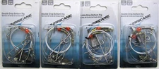 Four (4) Packs Hurricane BR15-2 15" 2-drop bottom rig with 2 ounce weight