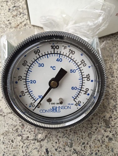 JOHNSON CONTROLS 2 1/2" GAUGE MEASURES PSI T-5502-1003 Temp - Picture 2 of 5
