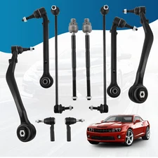 10pc Front Lower Control Arms Tie Rods Sway Bars for Chevy Camaro 2010-2014 2015