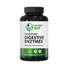 Healthy Gut HoloZyme Digestive Enzymes – Reduces Gas, Bloating, 15 Servings