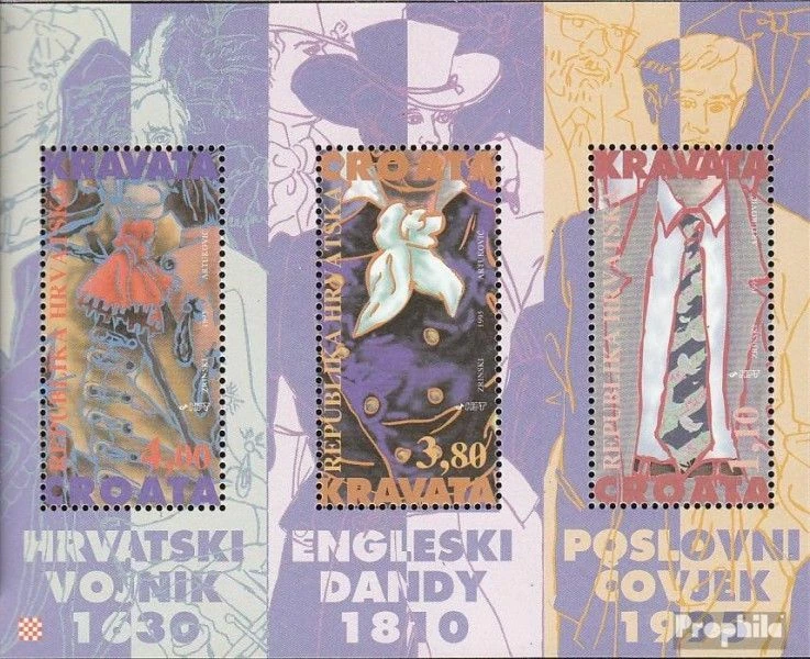 Kroatien Block11 (kompl.Ausg.) postfrisch 1995 Geschichte der Krawatte - Bild 1 von 1