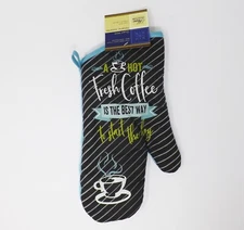 Home Collection Kitchen Oven Mitt - New - A Hot Fresh Coffee...