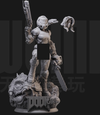 1/18 Resin Figure Female Gunner Destroyer Unassembled Unpainted 4553-2