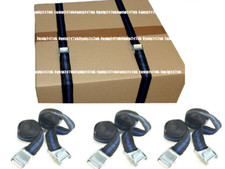 Set Of 6 Lashing Straps Cargo Luggage Tie Down Cam Buckle Roof Rack 2.5m X 25mm