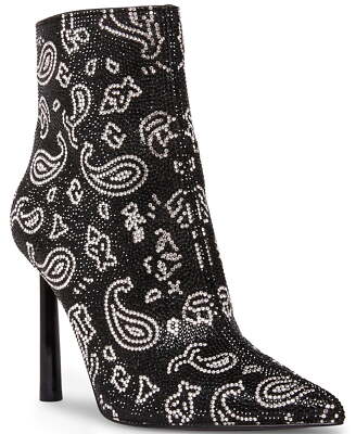 Steve Madden Women's Black Robyn Rhinestone Booties - Black - 9.5