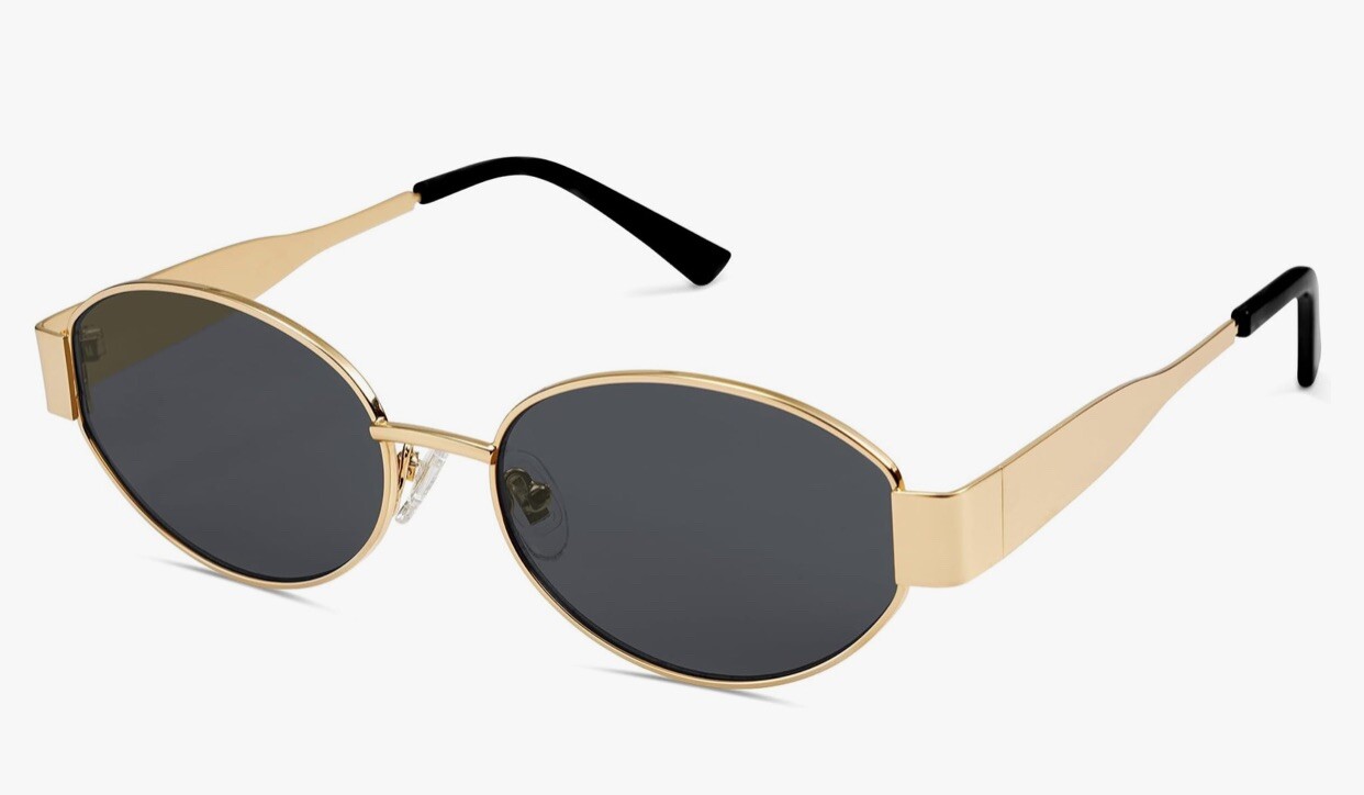 Retro Oval Trendy Classic Sunglasses for Women Vintage Sun Shades  