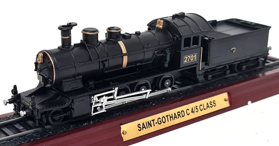 Locomotive Saint-Gothard C 4/5 Class Steam Model Train + Wooden Plinth  - Image 3 of 4