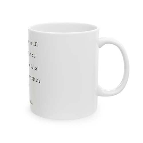 Yung Pueblo Zitat Tasse Schaffe Frieden in dir weiß Keramik Kaffeetasse 11 Unzen Geschenk - Bild 5 von 6