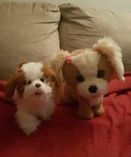 FurReal Friends 2 Dog LOT Happy to See Me Bouncing Dog Fur real